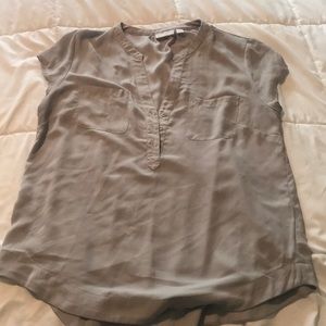Grey shirt sleeve blouse